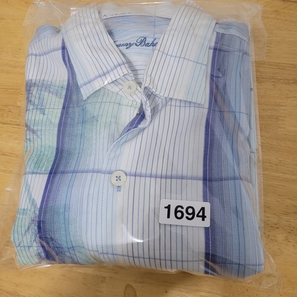 Tommy Bahama Men's Palm Tree Plaid Button Up Shirt‎ - Size L - Picture 11 of 11